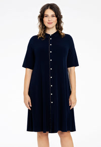 Blouse-Dress strass trim DOLCE - blue - #1