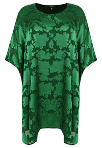 Tunic square DÉVORÉ - green - #4