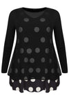 Tunic flare POLKA - black - #4