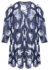 Cardi-blouse SEA SHELLS - blue - #4