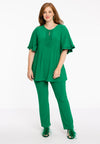 Tunic flare frilled sleeves DOLCE - green 