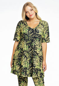 Tunic wide bottom MIMOSA - black - #1