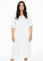 Dress frilled sleeves DOLCE - white  - #1