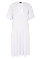 Dress frilled sleeves DOLCE - white  - #4