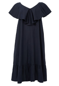 Dress swing ruffles SOFT COTTON - blue - #1