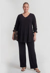 Tunika wide bottom uni dolce - Schwarz