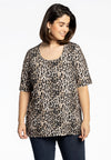 Shirt A-line LEOPARD - brown