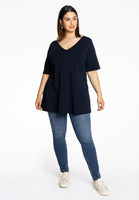 Tunic V flare COTTON - blue - #2