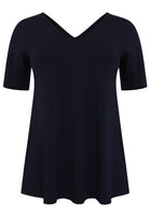 Tunic V flare COTTON - blue - #4