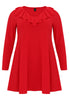 Tunic wide bottom frilled DOLCE - red  - #2