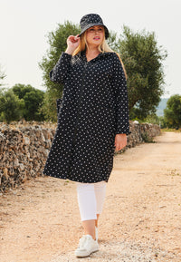 Wide raincoat DOTS - black - #5