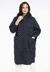 Weiter regenmantel dots - Schwarz