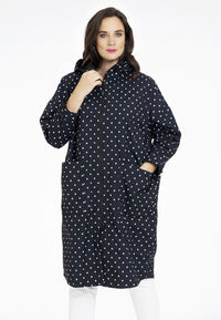 Wide raincoat DOTS - black - #1