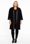 Cardigan with faux leather DOLCE - black - #2
