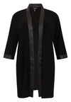 Cardigan with faux leather DOLCE - black - #4