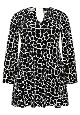 Tunic wide bottom chain GIRAFFE - black  - #4