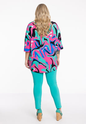 Shirt kimono sleeve GROOVY - turquoise - #3