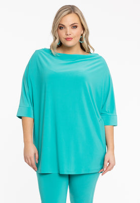 Shirt kimono sleeve DOLCE - turquoise - #1