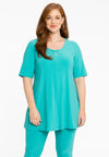 Tunic L zipper DOLCE - turquoise