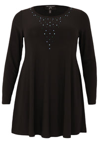 Tunic wide bottom strass DOLCE - black - #4