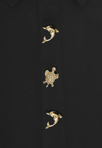 Tunic wide bottom buttons DOLCE - black - #5