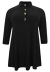 Tunic wide bottom buttons DOLCE - black - #4