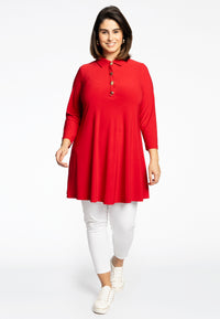 Tunic wide bottom buttons DOLCE - red - #2