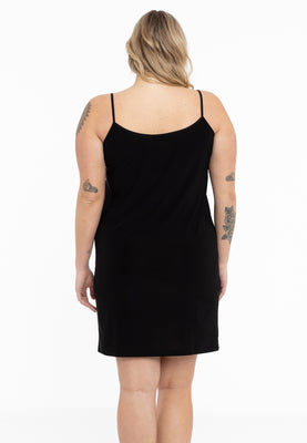 Slip dress spaghetti straps - black  - #2