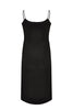 Slip dress midi spaghetti straps - black  - #2