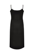 Slip dress midi spaghetti straps - black  - #2