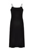 Slip dress midi spaghetti straps - black  - #3