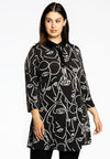 Tunic wide bottom collar MASK - black 