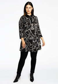 Tunic wide bottom collar MASK - black - #2