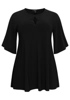 Tunic wide bottom slit DOLCE - black  - #4