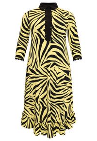 Dress with lace ZEBRA - yellow - #4