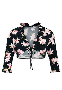 Shrug frills HIBISCUS - black - #4