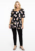 Tunic flare HIBISCUS - black  - #2