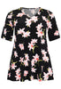 Tunic flare HIBISCUS - black  - #4