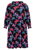 Jurk met pofmouw BUTTERFLIES - black  - #4