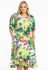 Dress oversized frilled AMALFI - bright green