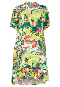 Dress oversized frilled AMALFI - bright green - #4