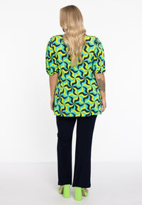 Tunic flare ESTELLE - turquoise - #3
