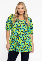 Tunic flare ESTELLE - turquoise - #1