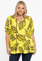 Tunic V-neck LAURE - yellow - #1