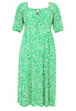 Dress smocked waist GREEN LEO - green  - #4