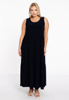 Kleid mit falten dolce - blau