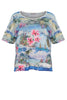 Shirt wide tropical - blue - #3