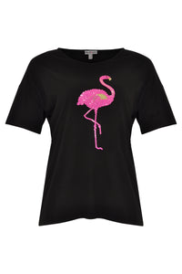 Shirt wide flamingo - black - #4