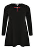 Tunic wide bot bow INTERLOCK - black  - #4