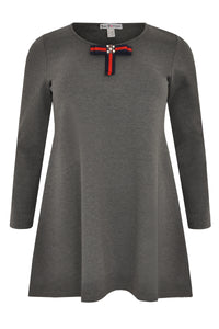 Tunic wide bot bow INTERLOCK - grey - #4